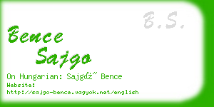 bence sajgo business card